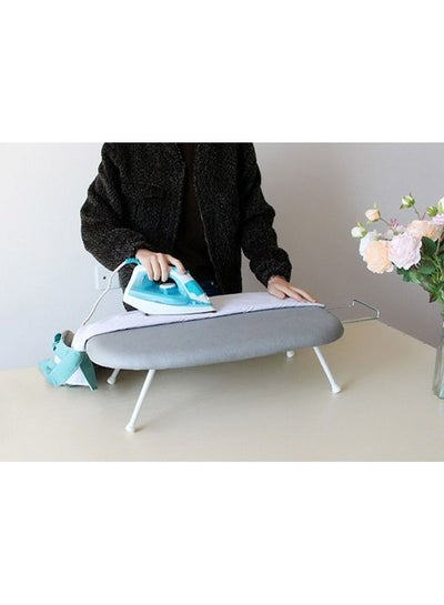 Buy Portable Household Tabletop Ironing Board with Folding Legs with Solid Steam Iron Rest For Home Dorm Grey in Saudi Arabia