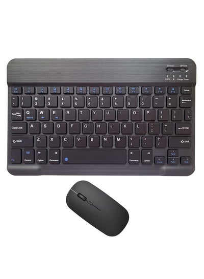 Buy Rechargeable Bluetooth Keyboard and Mouse Combo Ultra-Slim Portable Compact Wireless Mouse Keyboard Set for Android Windows Tablet Cell Phone iPhone iPad Pro Air Mini, iPad OS/iOS in UAE