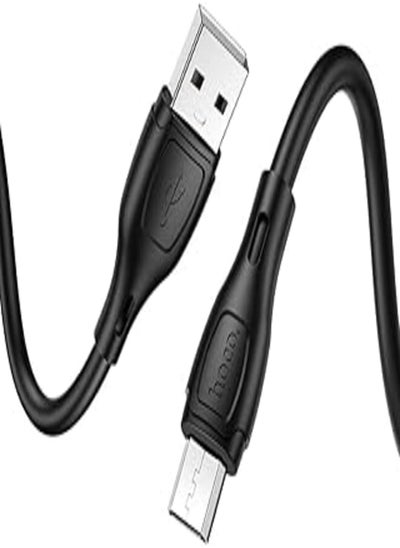 Buy Hoco X61 - Ultimate Silicone Charging And Data Transmittion Cable (2.4A - 1M) - Micro-USB Plug For Samsung Huawei Xiaomi Oppo - Black in Egypt