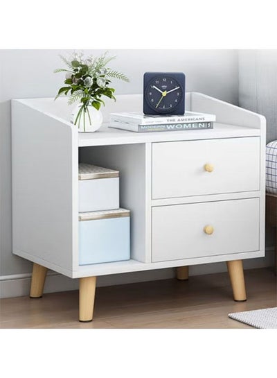 اشتري Nightstands,Simple Modern Bedroom Bedside Table,Solid Wood Minimalist Multi-function Light Luxury Style,Bedside Storage Small Cabinet في السعودية