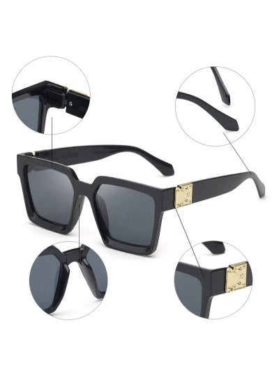 اشتري Unisex Fashion Sunglasses European - Black Grey في السعودية