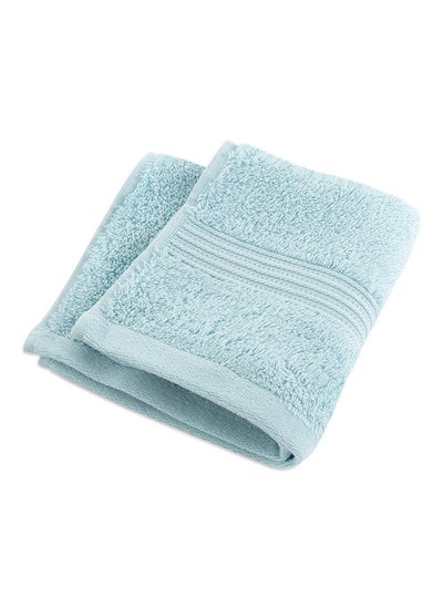 Buy Sascha Face Towel, Ice Blue - 30x30 cm in UAE