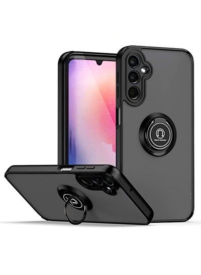 اشتري Samsung Galaxy A24 4G/A25 5G  Case Cover Protector with Shock-Absorption Anti-Scratch Phone Protection Kickstand Magnetic Car Mounts Supports for Samsung Galaxy A24 4G/A25 5G(Black) في السعودية