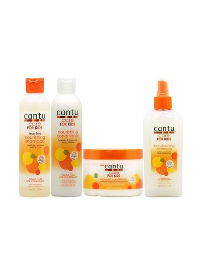 Buy 4-piece Kids set of baby Shampoo, Conditioner, Leave-in Conditioner and detangling conditioner in Saudi Arabia