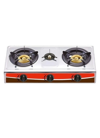 Buy Stainless Steel Auto Burner 3 Burner Gas Stove in Saudi Arabia