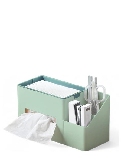 Buy Multifunctional Tissue Holder, Stylish Remote Control Tissue Box Organizer, Perfect for Bedroom, Living Room, Desktop Organizer, Fits Kitchen, Bathroom, Car (Green) in Egypt