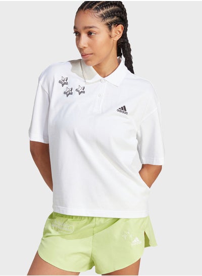 Buy Scribble Embroidery Polo Shirt in UAE