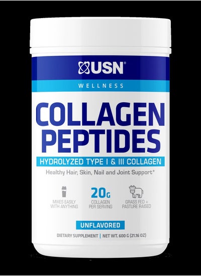 Buy USN Supplements Collagen Peptides Grass Fed Protein Powder with 20g Collagen and 18g Protein in UAE