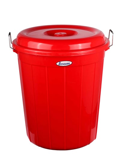 اشتري Esqube Drum Bucket With Lid 50L Red في الامارات