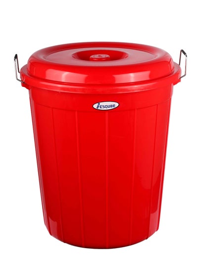 Buy Esqube Drum Bucket With Lid 50L Red in UAE