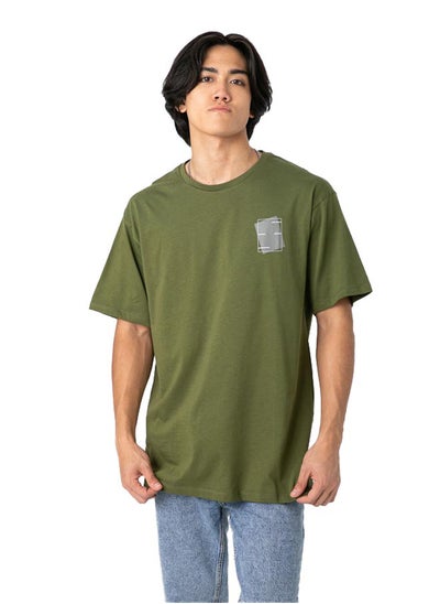 اشتري Olive T-Shirt With Wite Print في مصر