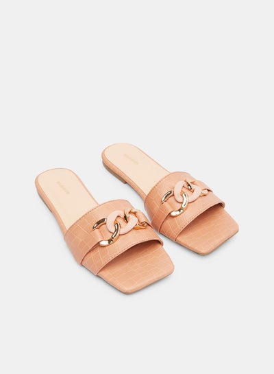 Buy Metal Chain Flat Sandals in Egypt