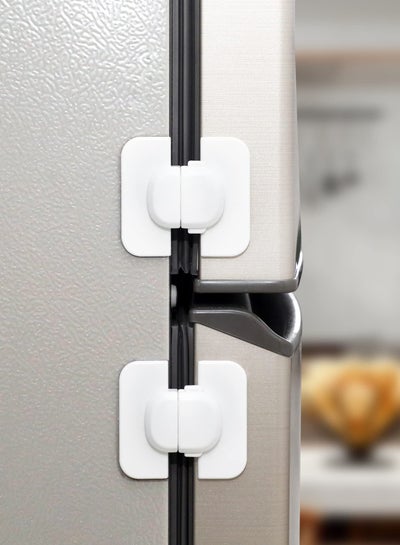 2 Pack Refrigerator Door Locks with 4 Keys, File Drawer Lock, Freezer Door  Lock