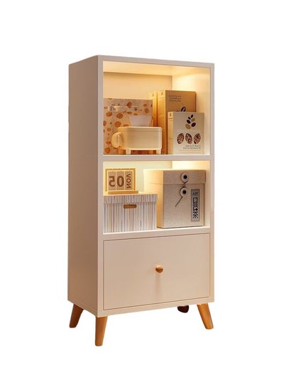 Buy Free-Standing Storage Cabinet, Living Room Display Cabinet with One Drawer, Household Storage Organizer 50*30*120 cm in Saudi Arabia