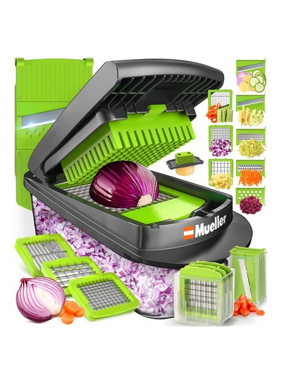 Buy Mueller Austria Pro-Series Onion Chopper with Container and 8 Blades in Saudi Arabia