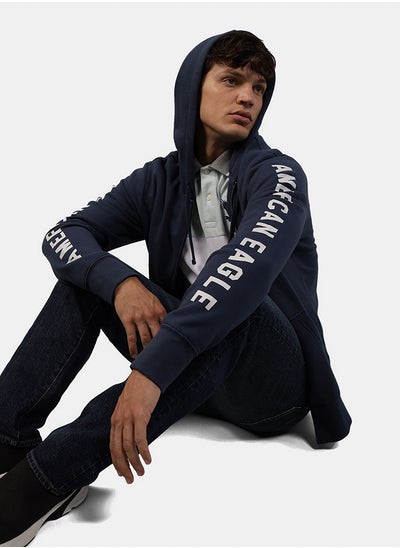 Buy AE Super Soft Graphic Zip-Up Hoodie in Egypt