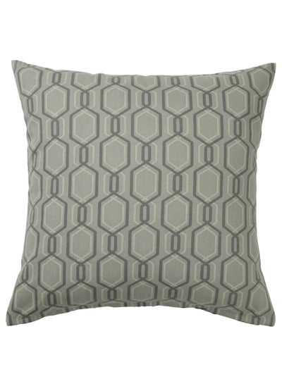 اشتري Cushion cover, green/grey, 50x50 cm في السعودية