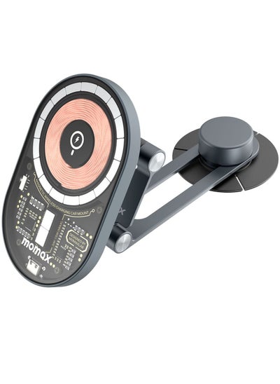 Buy Q.MAG Mount³X 15W Magnetic Qi Wireless Charging Compatible with Tesla Model 3 / Y Car Mount - Space Grey in UAE