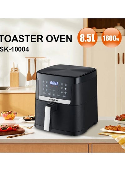 Buy Sokany SK-10004 Digital Air Fryer, 8.5 Liters, 1800 Watt - Black in UAE