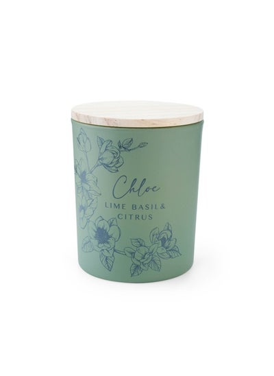 اشتري Chloe Lime Basil Citrus Green Jar Candle 200Gm - 28 Hrs في الامارات