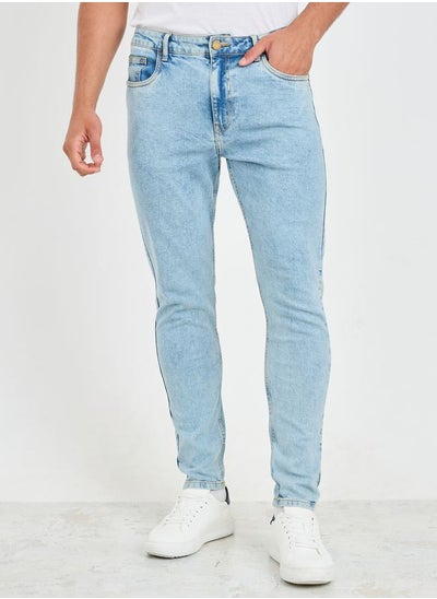 اشتري Light Wash Skinny Fit Stretch Jeans في السعودية