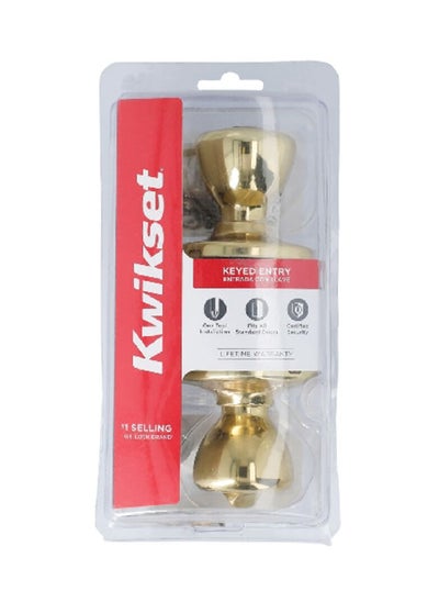 Buy Tylo Polished Entry Door Knob with Lock and Key Brass 9 x 3.2 x 4.5 Inch 94002-828 in Saudi Arabia