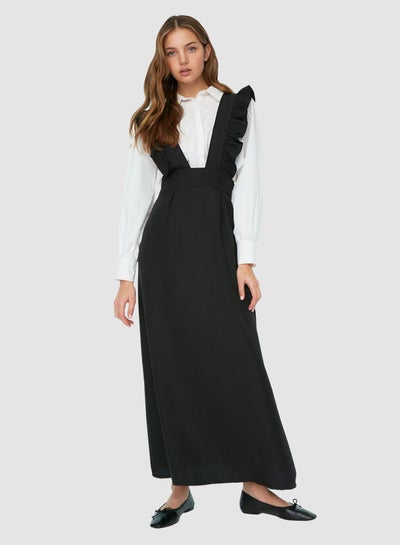 Buy Ruffled Pinafore Maxi Dress in Saudi Arabia
