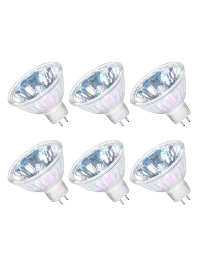 Buy 6 Pack MR16 Halogen Bulb Dimmable GU5.3 Spotlight Long Lifetime Warm White 36° Beam Angle Bi-Pin Base in Saudi Arabia