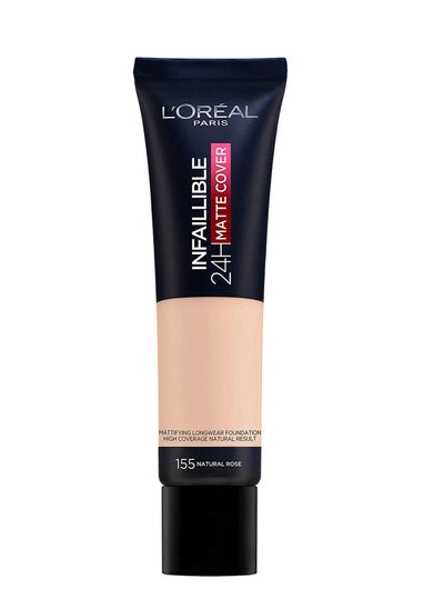 Buy L’Oreal Paris Infallible 24H Matte Cover Foundation 155 Rose Natural 30ml in Egypt