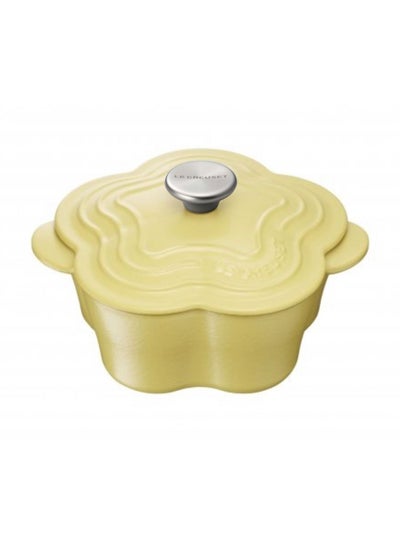 Buy Le Creuset Mimosa Cast Iron Flower Casserole (Yellow) in UAE