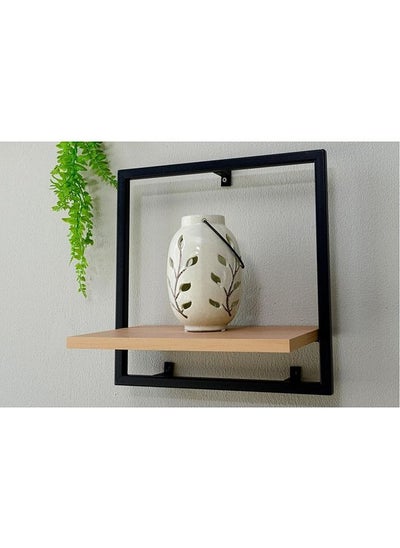 Buy Cradia Square Metal Shelf Natural 35x20x35cm in UAE