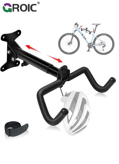 Buy Bike Wall Mount Hanger, Horizontal Bicycle Indoor Storage Rack, Cycling Wall Mounted Holder Hook, for Garage or Indoor Bike Suspension, Bike Hook for Mountain, Road, Hybrid Bikes in UAE