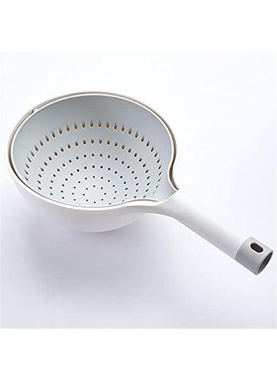 Buy Kitchen Swivel Wash Basket,2 in 1 Double Layer 360 Swivel Drainage Basket,Storage Basket Strainer,Suitable for Vegetable/Fruit/Pasta in Saudi Arabia