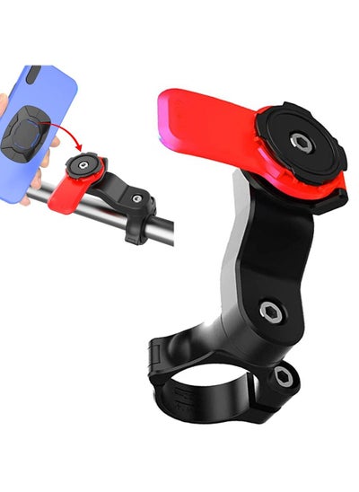 Buy Bike Phone Holder, Universal Phone Mount for Bike, Motorcycle, Scooter and Stroller, With Adapter Quick Release 360° Rotation Adjustable, Detachable Bicycle Phone Mount Compatible for 4.7-7.2 inch Sma in Saudi Arabia