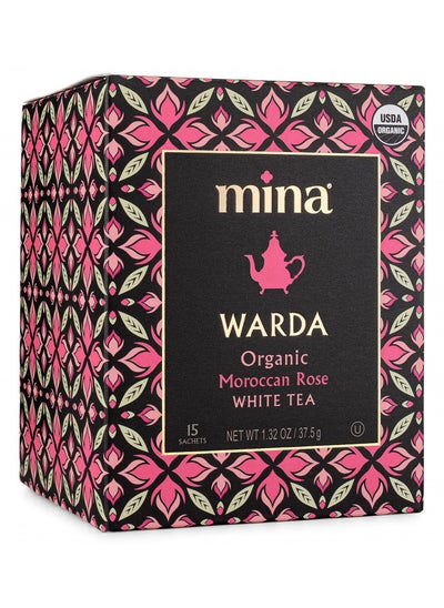 اشتري Mina Warda, Organic Moroccan Rose White Tea, 15 Biodegradable Sachets في الامارات