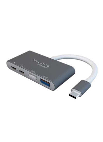 Buy USB-C 3.1 Hub 4 in1 USB Type C Adapter Dock With HDMI PD Charge For MacBook Silver/Grey in Saudi Arabia