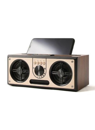 Buy Giftology Retro Wireless Bluetooth Speaker 20W Wooden Speaker Music via Bluetooth AUX TF card USB or FM radio Portable Speaker for Home Travel FM Radio in UAE