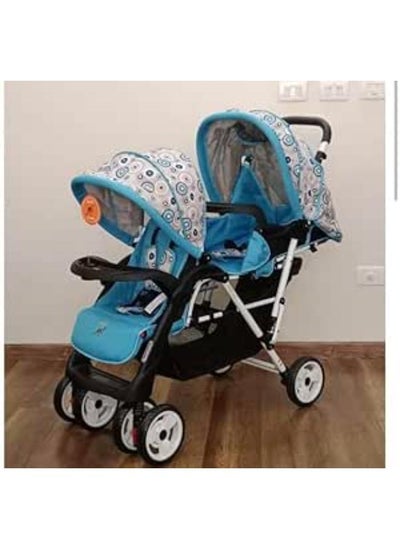 Buy INFINTY Twin Stroller with Removable Dining Table, blue in Egypt