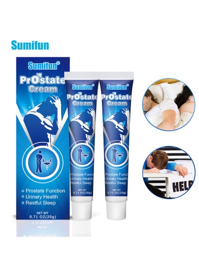 اشتري Pack of 2，Men Prostate Enhance Cream Reduce Frequent Urination For Men Health Care Treatment 20g في السعودية