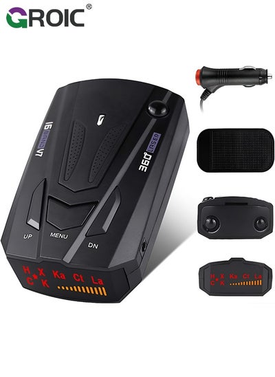 Buy Radar Detectors for Cars, Radar Detector with Automatic 360 Degree Detection, Vehicle Speed Alarm System, City Highway, Led Display, Voice Prompt Speed in UAE