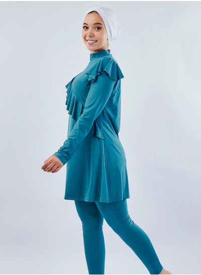 اشتري Ruffles Burkini Turquoise For Women في مصر