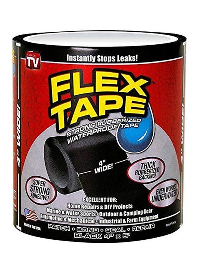 اشتري Flex Tape Black 4 X 5' Patch Large Holes Cracks Gaps And Tears في مصر