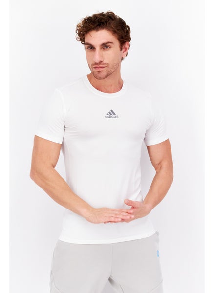 Buy Men Sportswear Fit Short Sleeves Training T-Shirt, White in Saudi Arabia