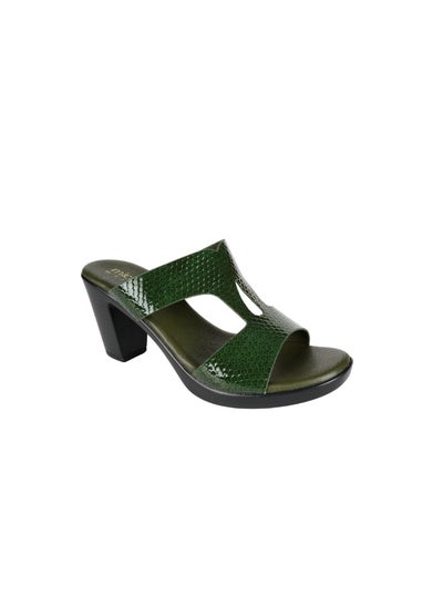 Buy 092-2757 Michelle Morgan Ladies Fashion Heeled Sandals 314RJ99C Green in UAE