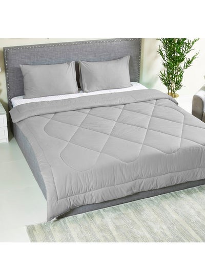 اشتري Ballina 3-Pieces Solid Cotton Queen Comforter Set 240 x 200 cm في الامارات