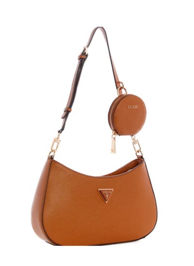 Buy Ladies' Fashion Zipper Shoulder Bag Brown in UAE