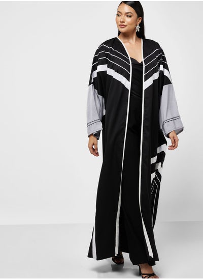 Buy Contrast Color Abaya in UAE