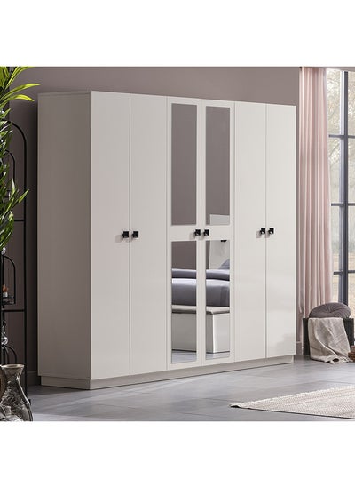 اشتري Soho 6-Door Wardrobe with 2 Mirrors 55x210x220 cm في السعودية