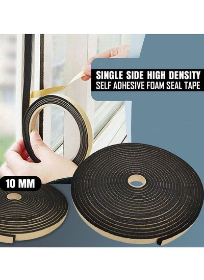 Buy Single Side Self Adhesive Foam Seal Tape 10M, Weather Stripping Doors and Window Insulation Soundproofing Air Blocking in Saudi Arabia