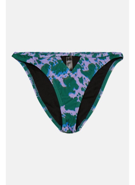 اشتري Women Allover Bikini Bottom, Green/Purple في الامارات